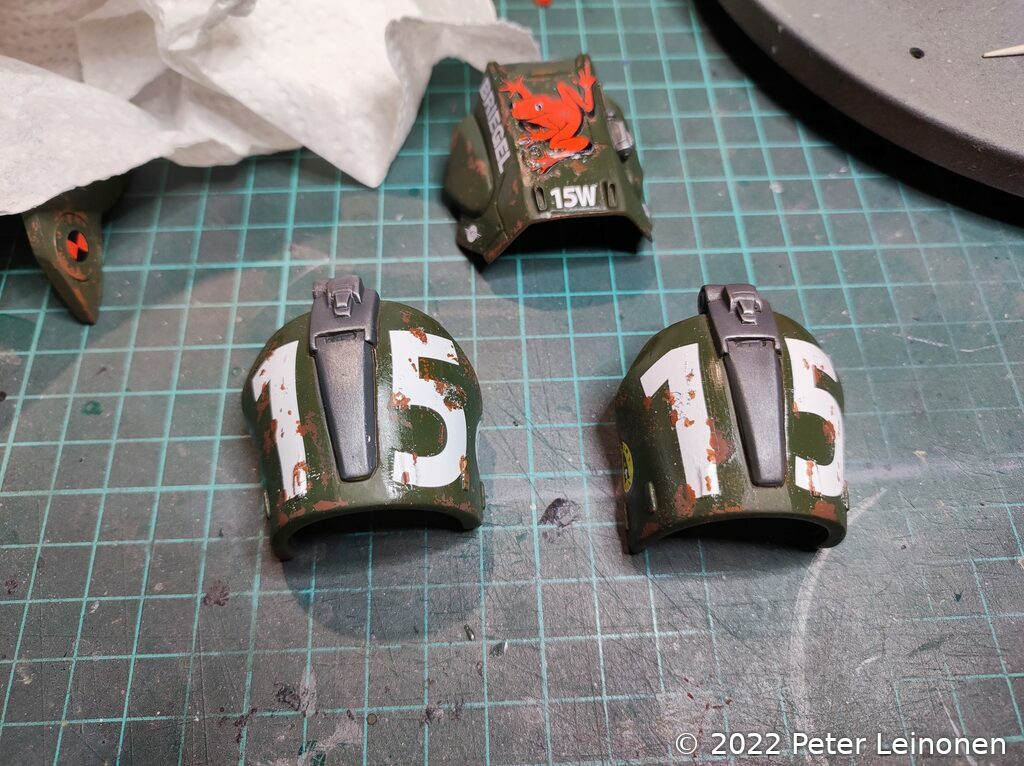 Destroying the nice decals, and adding rust stains