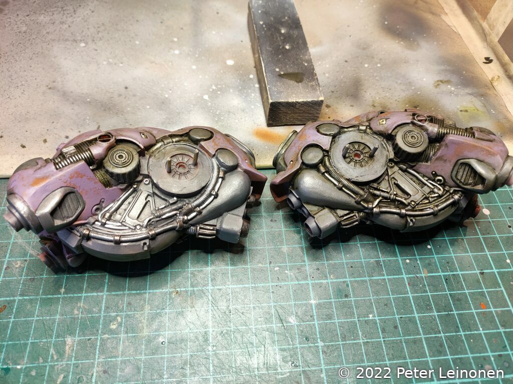 Purple walrus units, grimed up.