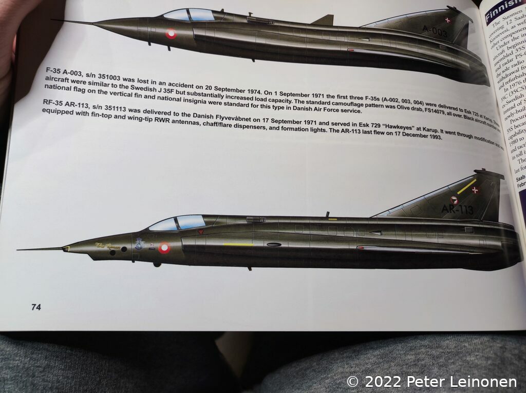 RF-35 reference image from Saab 35 Draken Walk Around