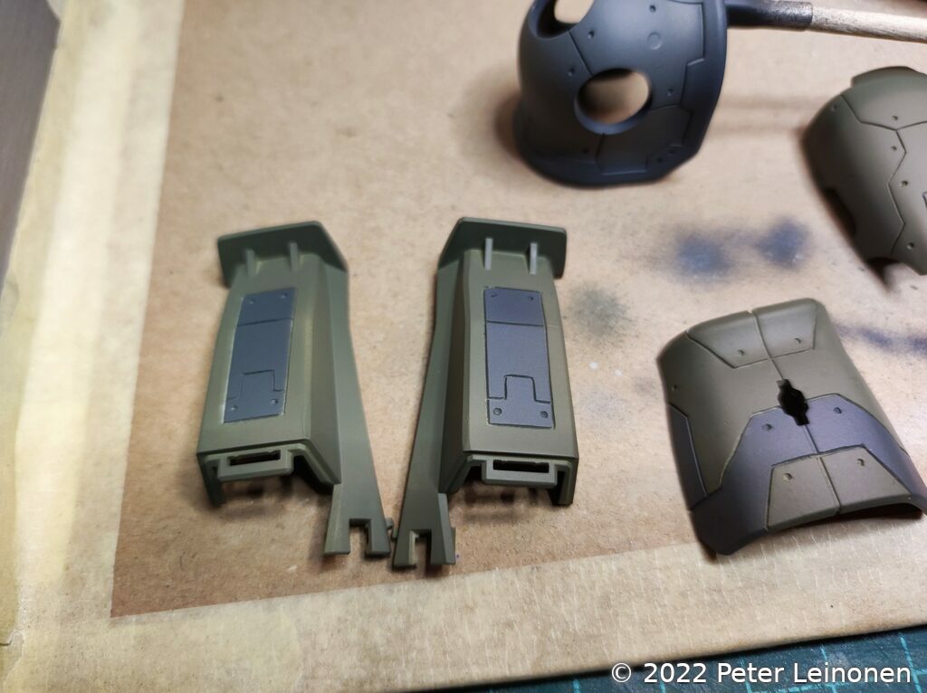 Parts before clear coat and panel lines